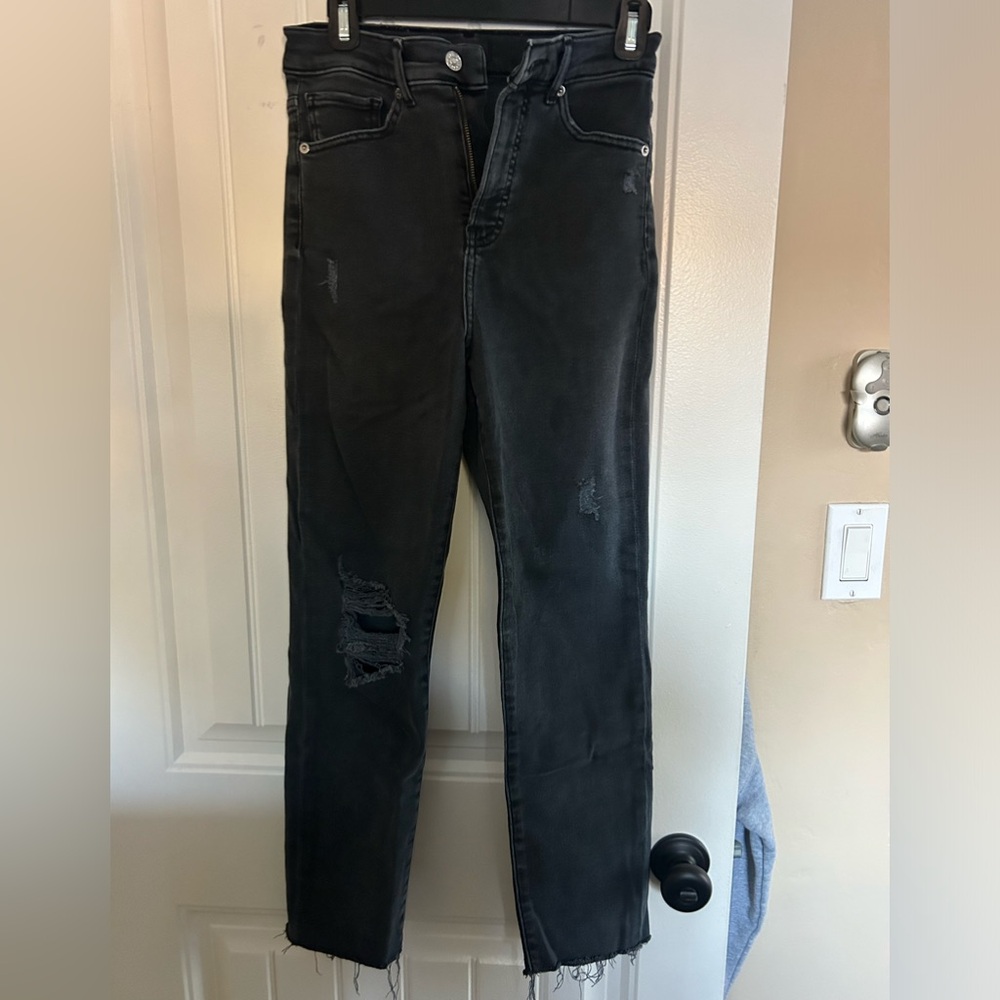 Express slim super high rise jeans size 4